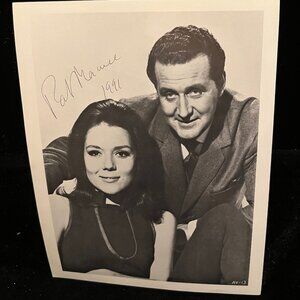 Patrick MacNee Signed Autographed 8x10 Black and White Photo w COA The Avengers